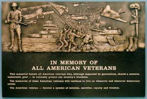 bronze military war memorial