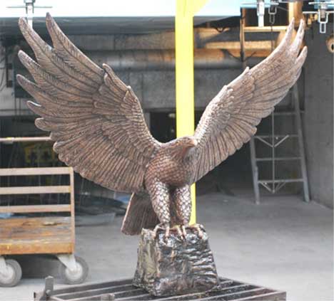 gorham american eagle bronze, bronze eagle