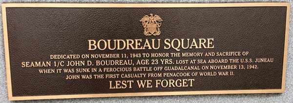 etched bronze military plaque