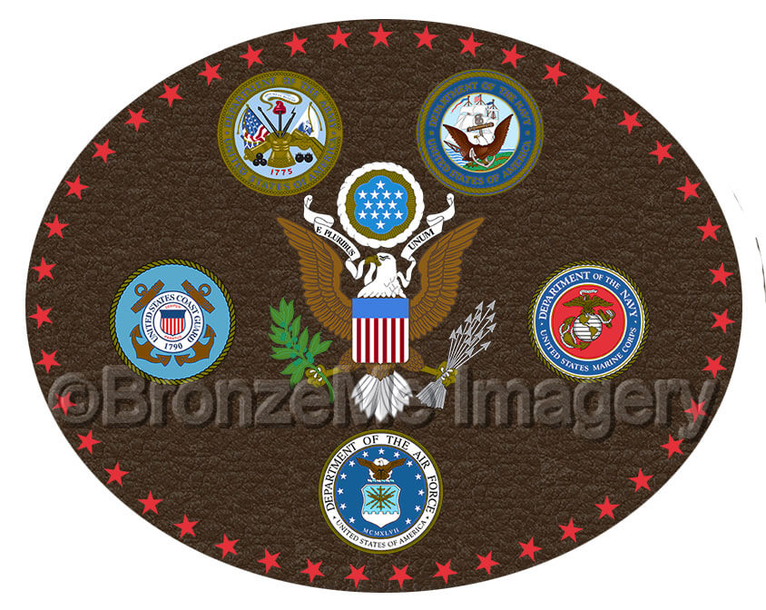 military bronze plaques, military bronze seals, military bronze emblems,